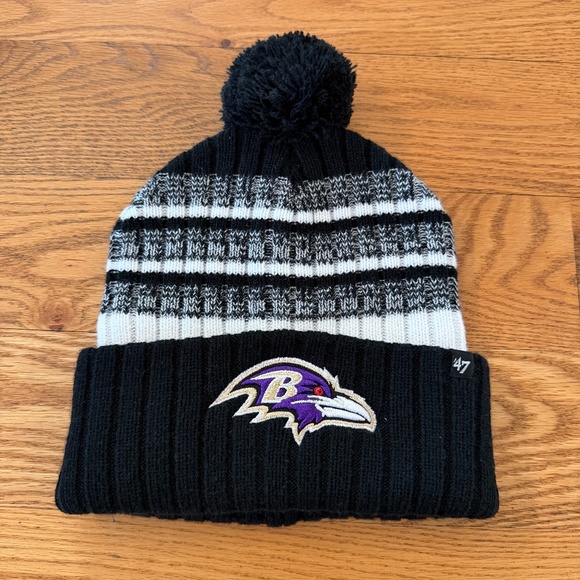 Baltimore Ravens Winter Beanie Snow Hat With Pom ‘47 Brand main image 4